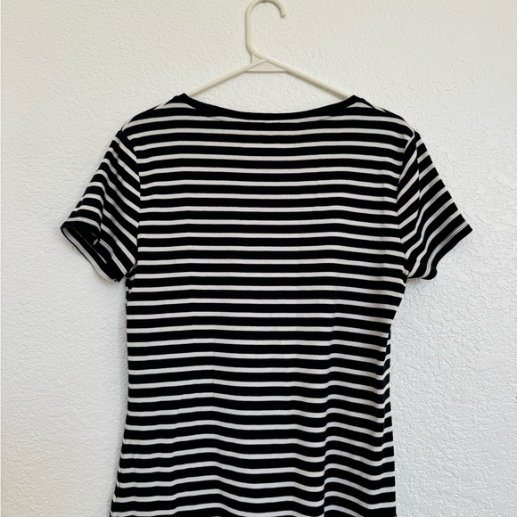 Tommy Hilfiger Black and White Striped Dress with Red Logo women’s size Medium - Picture 7 of 7